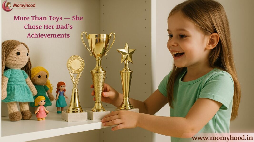 Parents Trophies Over Toys